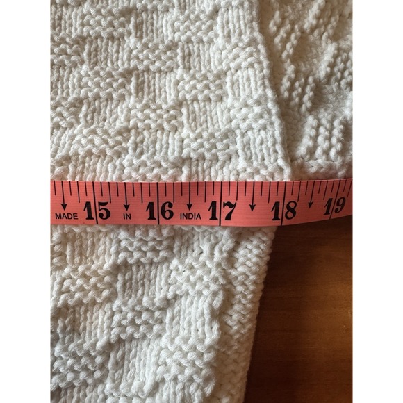 Talbots Chunky Cable Knit Woman's Size Xtra Small White Zip Up Sweater Classic - Picture 9 of 11